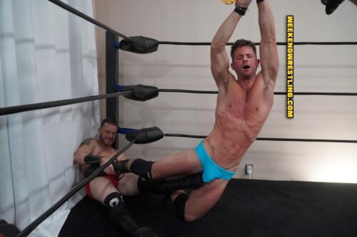 captured hunk restrained punishment wrestling chained handcuffed prisoner fitness model ripped shredded domination cbt over underground pro wrestling helpless trunks pull squashed captured hunk restrained muscle prowrestling underground prowrestling musclewrestling gaywrestling cbt ballbash gutbash speedo punishment blakeStarr colecassidy